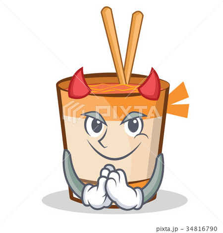 Devil cup noodles character cartoon 34816790