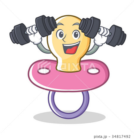 Fitness baby pacifier character cartoon 34817492