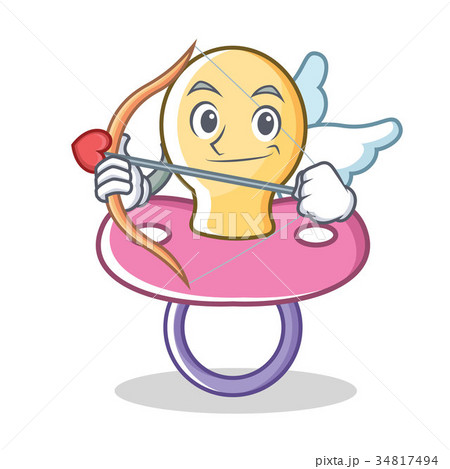 Cupid baby pacifier character cartoon 34817494