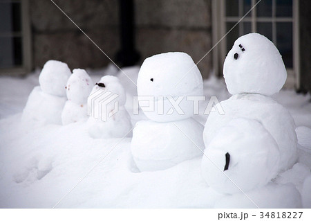 美瑛駅の雪だるま 美瑛駅の雪だるま 34818227