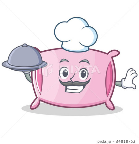 Chef pillow character cartoon style 34818752