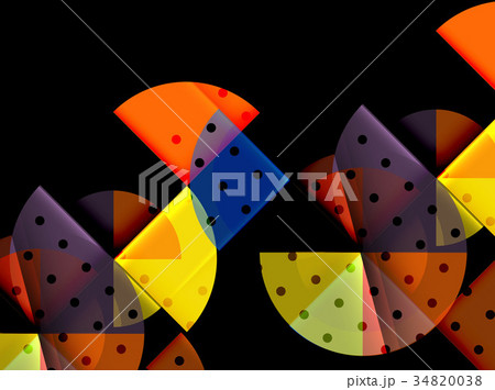 Circle elements on black background 34820038