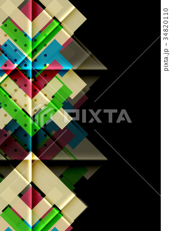 Colorful triangles and arrows on dark background Colorful triangles and arrows on dark background 34820110