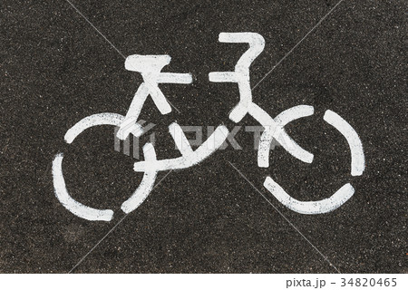 Bicycle road sign on the street Bicycle road sign on the street 34820465