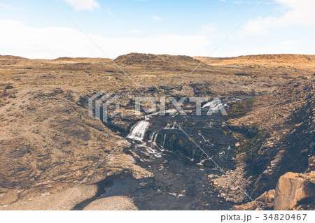 Iceland Landscape with Small River Stream Iceland Landscape with Small River Stream 34820467
