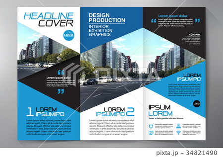 Brochure 3 fold flyer design a4 template. 34821490