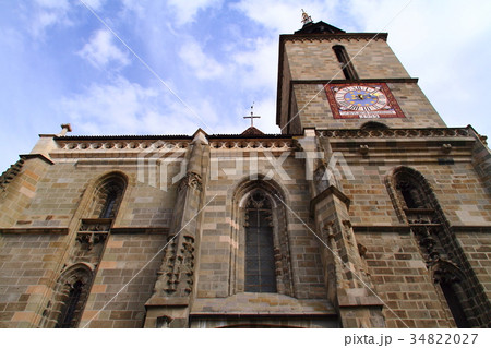 黒の教会 ルーマニア の写真素材 3427