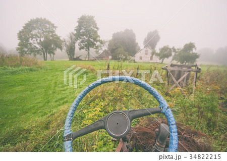 A rural house in the morning mist A rural house in the morning mist 34822215
