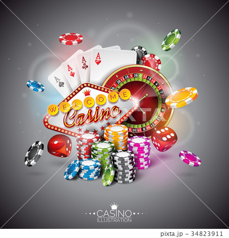 Vector illustration on a casino theme 34823911