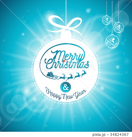 Vector Merry Christmas Holidays and Happy New Year Vector Merry Christmas Holidays and Happy New Year 34824367