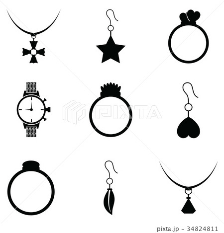 Jewelry and accessories  icon set 34824811