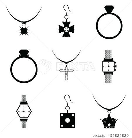 Jewelry and accessories  icon set 34824820