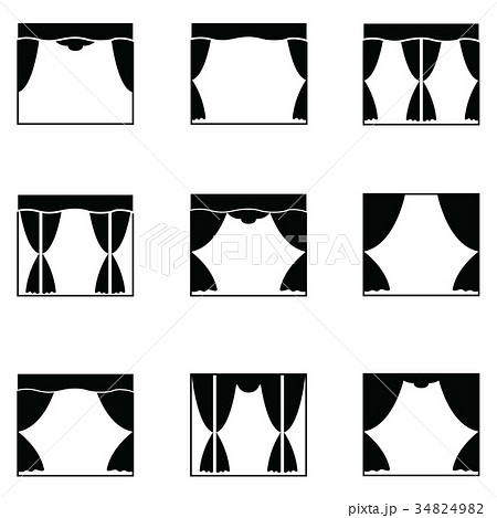 curtain icon set curtain icon set 34824982