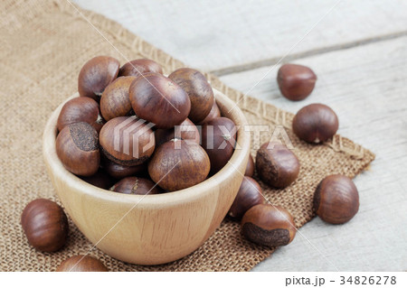 Chestnuts on sackcloth. Chestnuts on sackcloth. 34826278