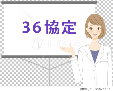 労働　仕事　説明をする女性　医師 34826587