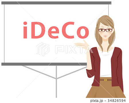 確定拠出年金制度　iDeCoを紹介する女性 34826594