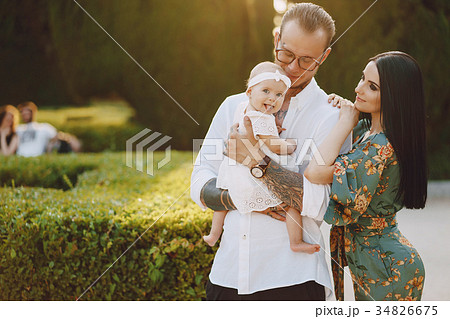 family in a town 34826675