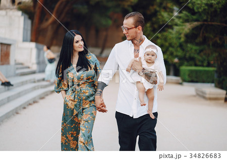 family in a town family in a town 34826683