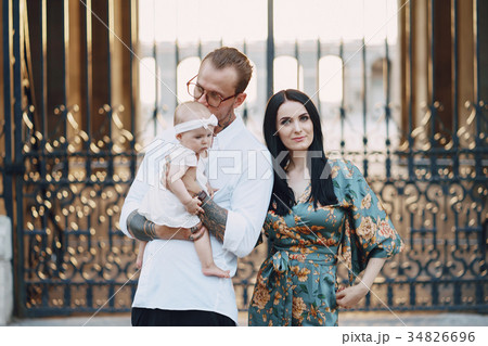family in a town family in a town 34826696