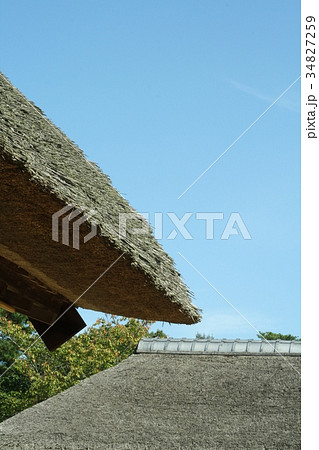 茅葺き屋根 34827259