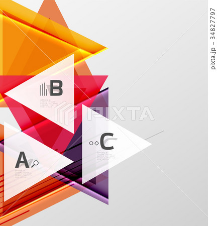 Color triangles background design 34827797