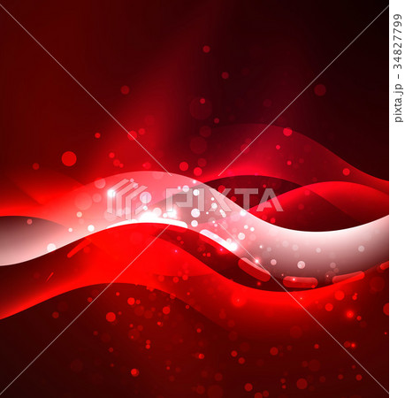 Vector glowing wave, smoke design wavy lines 34827799
