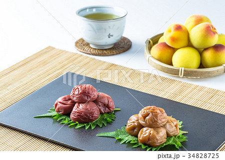 紀州みなべの南高梅　紫蘇漬けと白干し梅干し 34828725