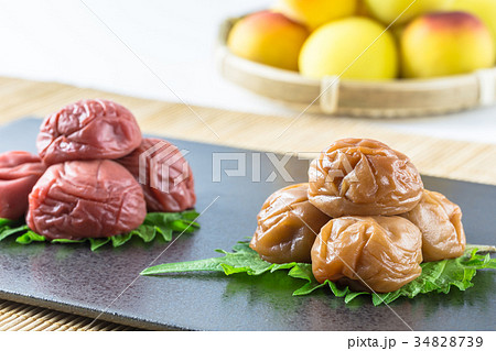 紀州みなべの南高梅　紫蘇漬けと白干し梅干し 34828739