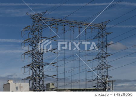 ライフライン 電気 高圧電気鉄塔 ライフライン 電気 高圧電気鉄塔 34829050