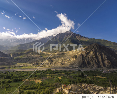 Nilgiri and Tilicho Himal view on way to Jomsom 34831676