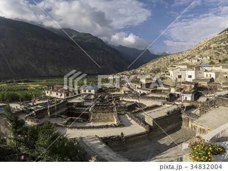 Marpha village and apple gardens in Nepal 34832004