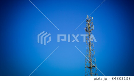 Radio Telecom tower pole. 34833133