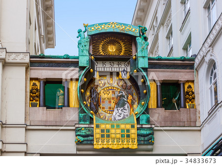 Ankeruhr Clock in Hoher Markt - Vienna Austria Ankeruhr Clock in Hoher Markt - Vienna Austria 34833673