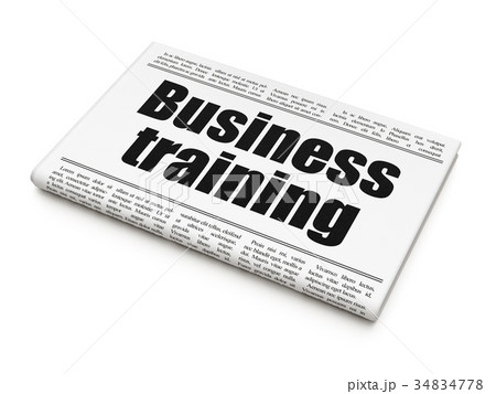 Learning concept: newspaper headline Business Learning concept: newspaper headline Business 34834778