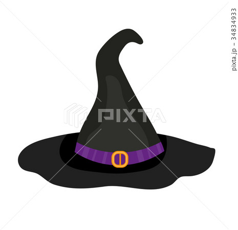Hat witch icon is a flat style. Isolated on white 34834933