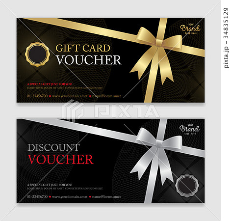 Gift voucher certificate or discount card template 34835129