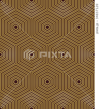 Seamless Abstract Pattern With Hexagons 34837120
