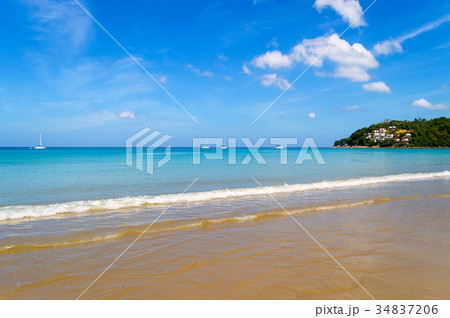 Landscape of Kamala beach on Phuket in Thailand 34837206