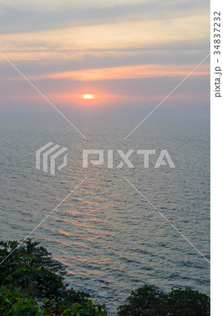 Dramatic colorful sunset and sunrise sky Dramatic colorful sunset and sunrise sky 34837232
