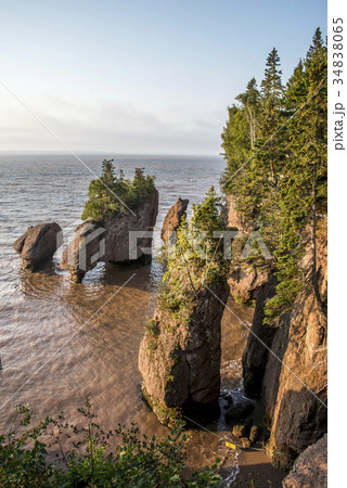 Sunrise famous Hopewell Rocks geologigal 34838065