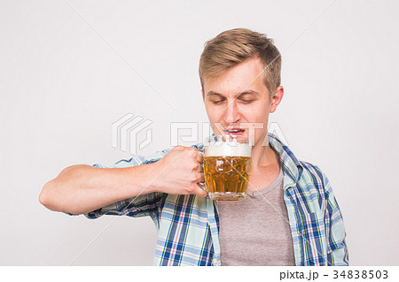 Man drinking beer Man drinking beer 34838503