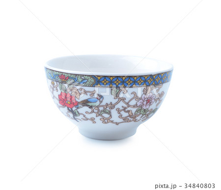 porcelain tea cup on white background porcelain tea cup on white background 34840803