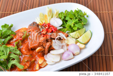 canned fish mix, Yum thai food style 34841107