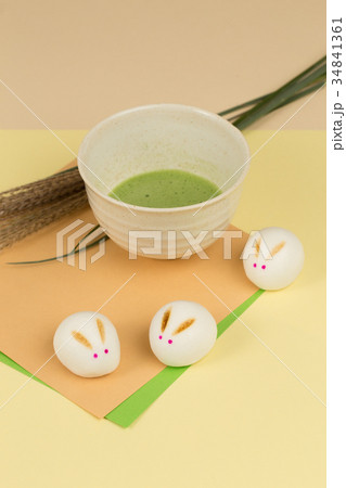 茶道（お月見イメージ） 34841361