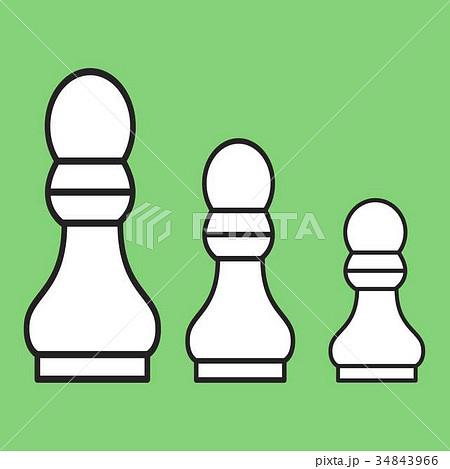 Chess figure a pawn on a green background 34843966