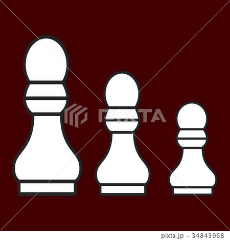 Chess figure a pawn on a brown background 34843968