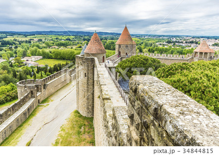 カルカソンヌのとんがり屋根 34844815