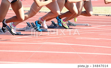 陸上競技　１００ｍ　スタート 34847014