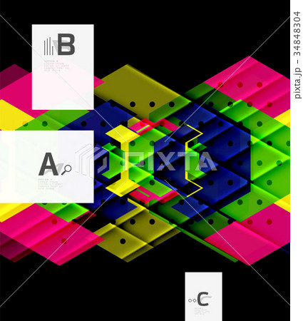 Color triangles background design 34848304