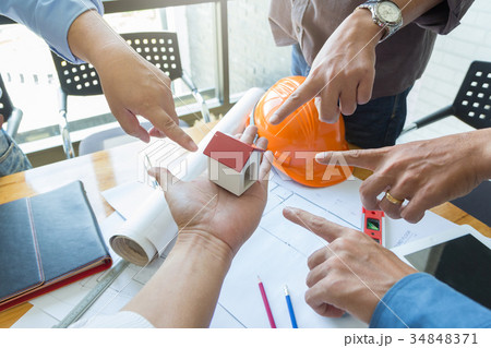 Engineer Architects office team working 34848371